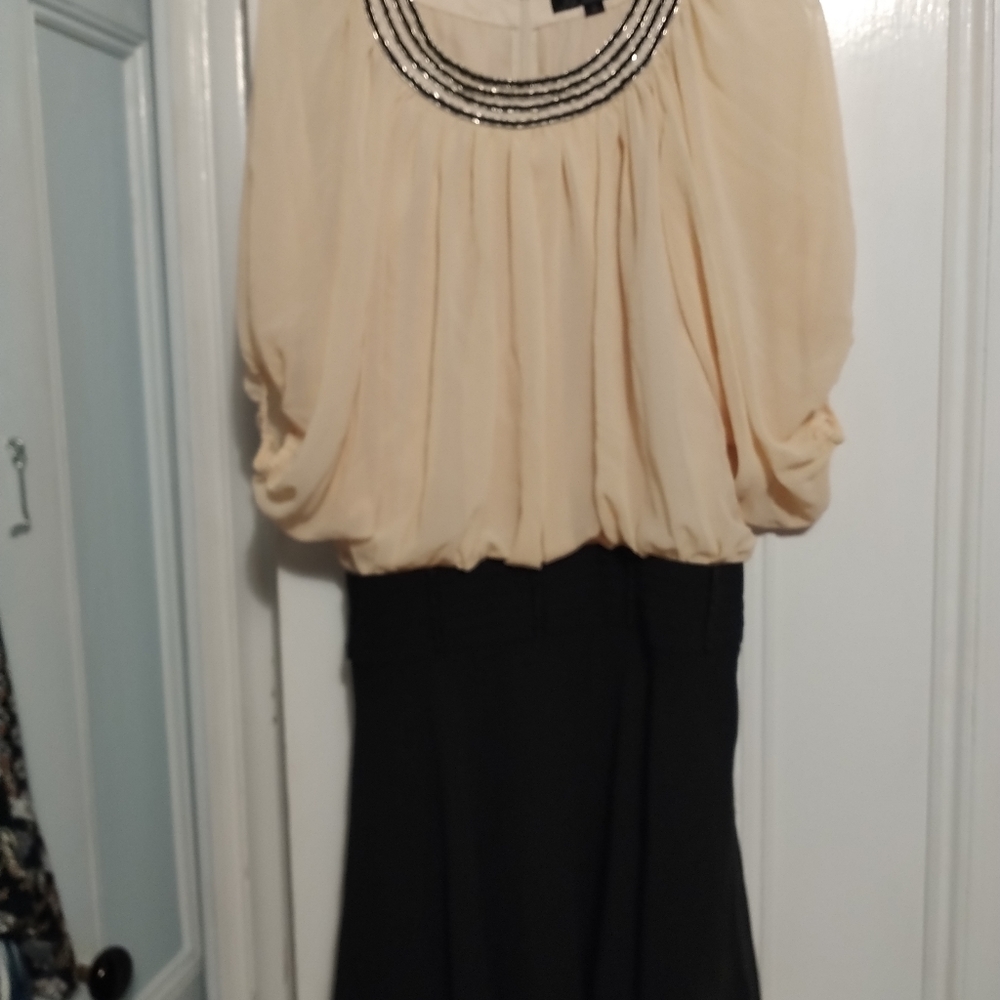 RUIRUE Couture Peach Chiffon dress Sz S